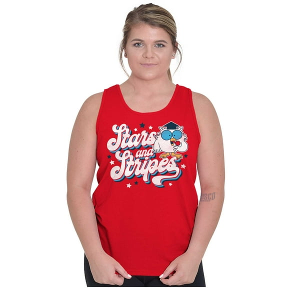 Tootsie Owl USA Stars and Stripes Tank Top T Shirts Men Women Brisco Brands M