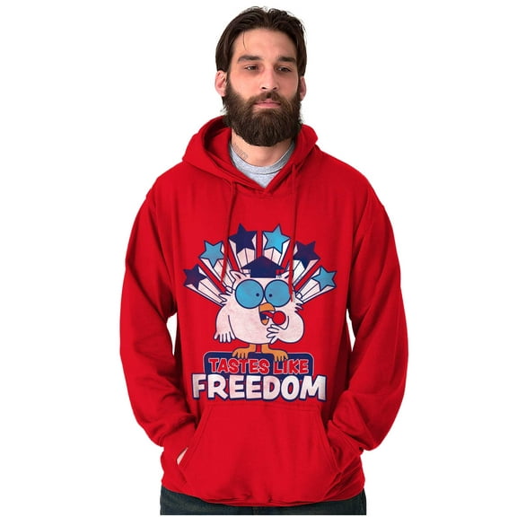 Tootsie Owl USA Tastes Like Freedom Unisex Plus Size Hoodie Brisco Brands 3X