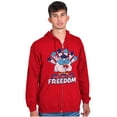 thumbnail image 1 of Tootsie Owl USA Tastes Like Freedom Unisex Plus Size Zip Hoodie Brisco Brands 3X, 1 of 5