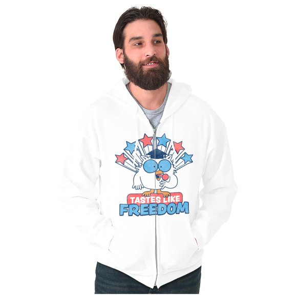 Tootsie Owl USA Tastes Like Freedom Unisex Plus Size Zip Hoodie Brisco Brands 5X