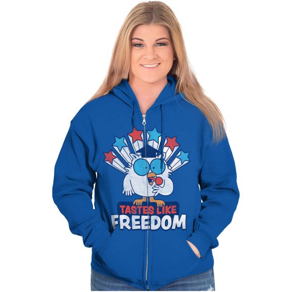 Tootsie Owl USA Tastes Like Freedom Zip Up Hoodie Men's Women's Brisco Brands L