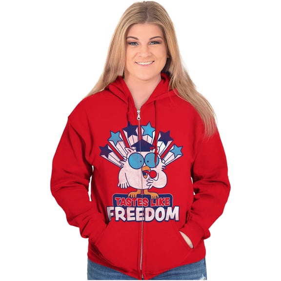 Tootsie Owl USA Tastes Like Freedom Zip Up Hoodie Men's Women's Brisco Brands L