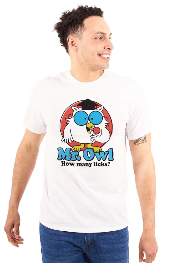 Tootsie Pop Mr Owl How Many Licks Men's Graphic T Shirt Tees Brisco Brands X