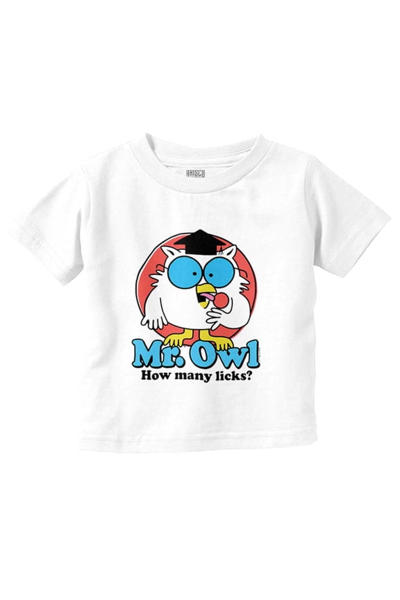 Tootsie Pop Mr Owl How Many Licks Toddler Boy Girl T Shirt Infant Toddler Brisco Brands 3T