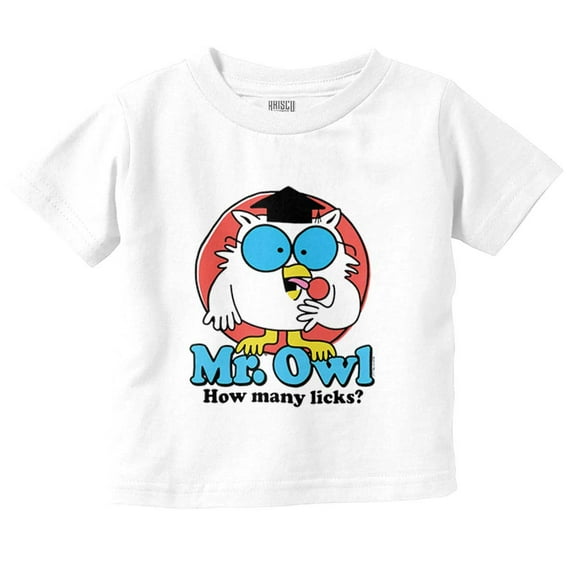 Tootsie Pop Mr Owl How Many Licks Toddler Boy Girl T Shirt Infant Toddler Brisco Brands 6M