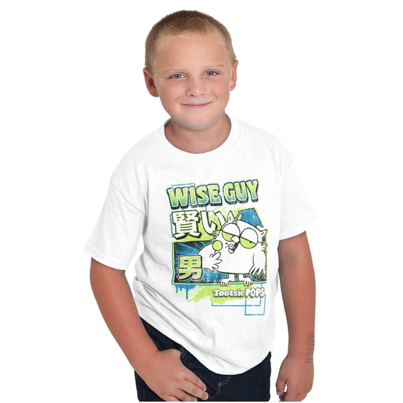 Tootsie Pop Mr Owl Kanji Wise Guy Crewneck T Shirts Boy Girl Teen Brisco Brands X