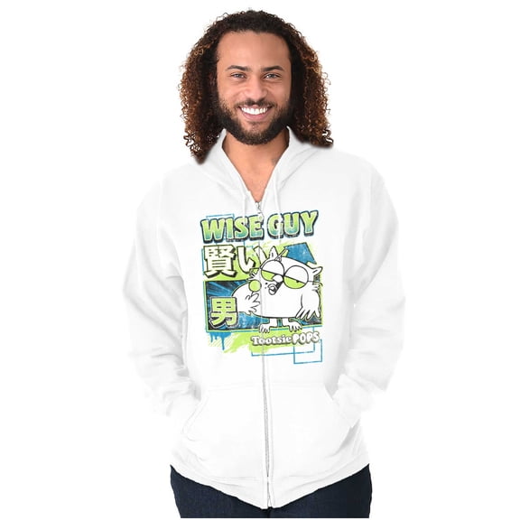Tootsie Pop Mr Owl Kanji Wise Guy Unisex Fleece Graphic Zip Up Hoodie Brisco Brands 5X