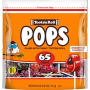 Tootsie Pops, Assorted Peanut Free and Gluten Free Lollipops, 65 Count, 2 Pack