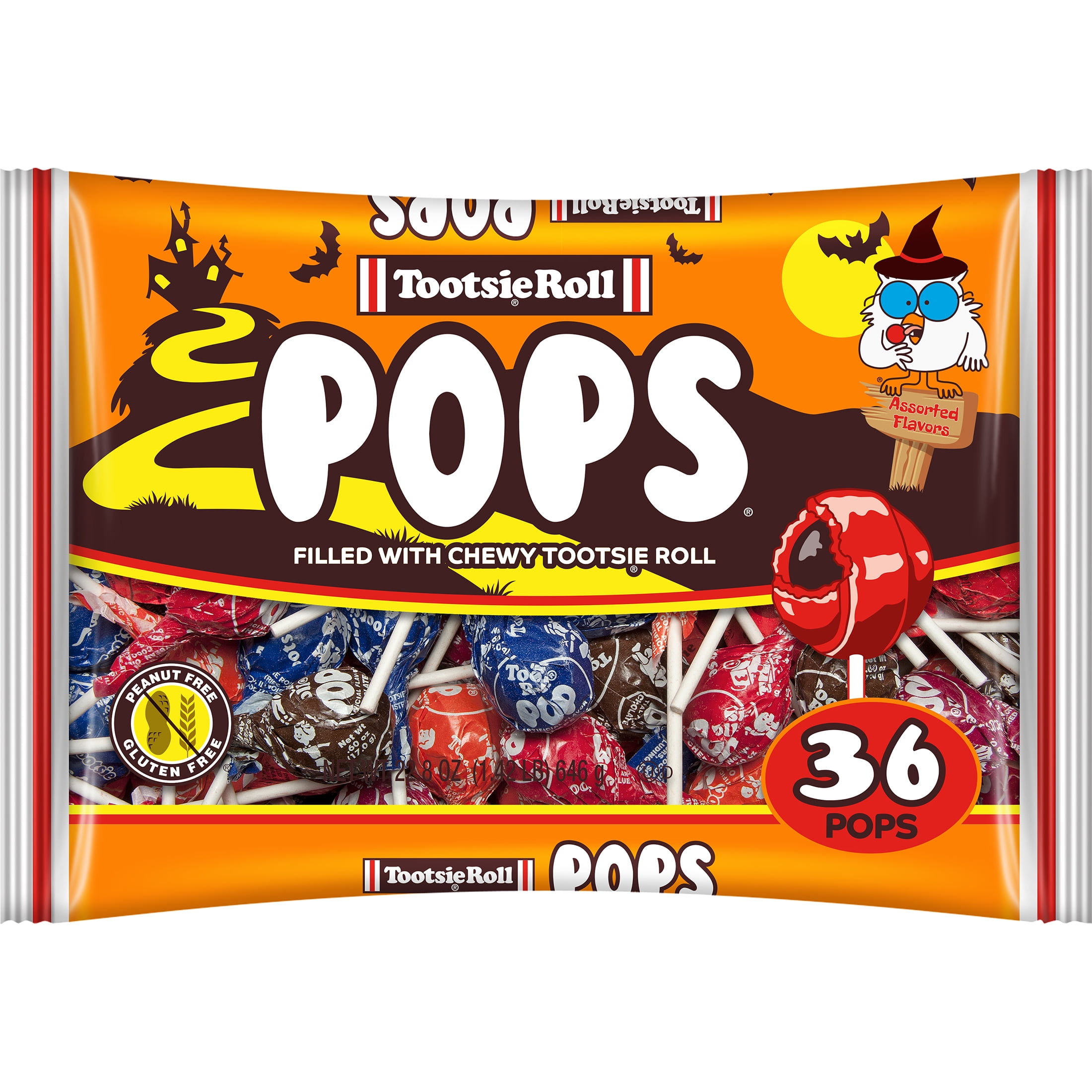 Tootsie Pops, Halloween Lollipops, Individually Wrapped, 22.8 oz, 36 Piece Bag