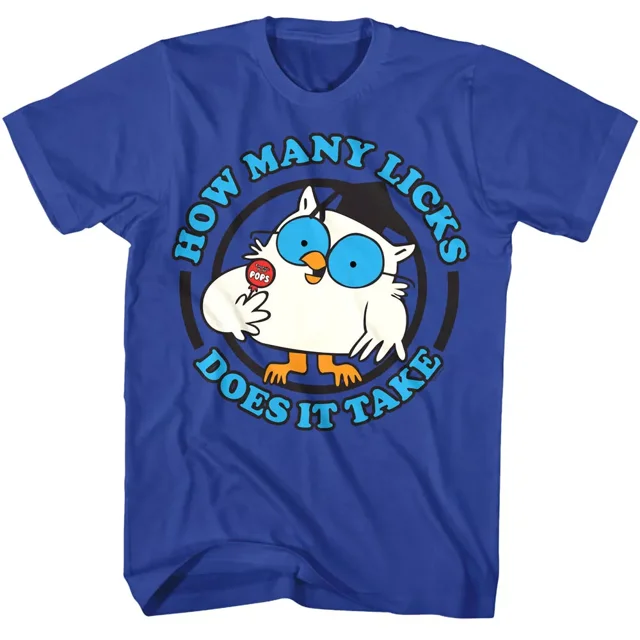 Tootsie Pops How Many Licks T Shirt Mr Owl Candy Lollipops Tootsie