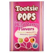 Tootsie Pops Lollipops Wild Berry Flavors 100 Count Box