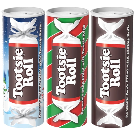Tootsie Roll Bank – 3 Pack – Each with 5.7 oz Candy – Classic ...