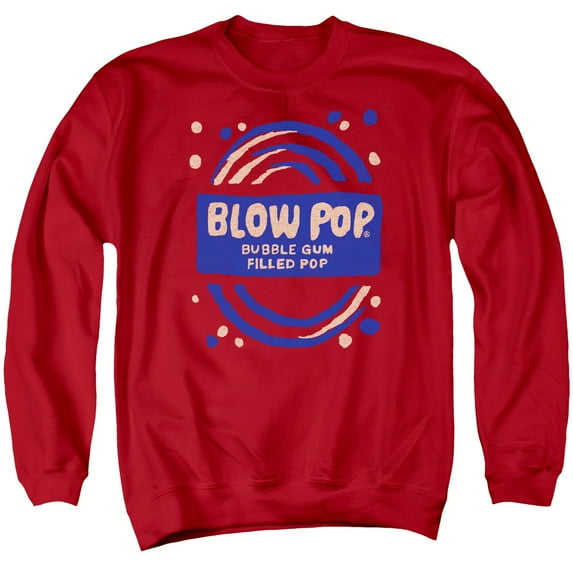 Tootsie Roll Blow Pop Rough Adult Crewneck Sweatshirt Red