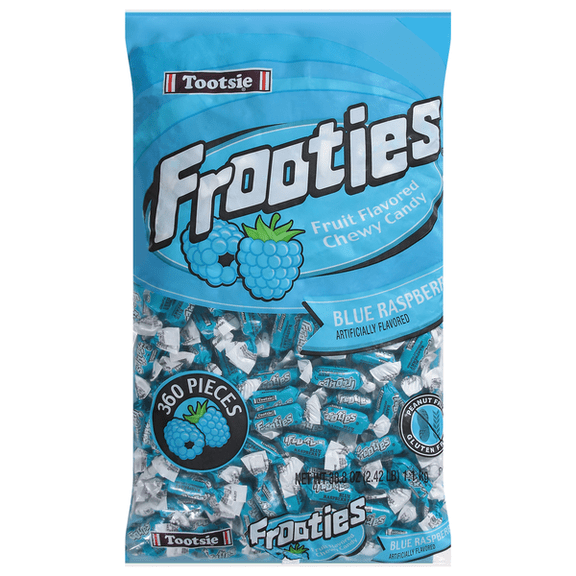 Tootsie Roll Blue Raspberry Chewy Candy, 38.8 oz Bulk Bag