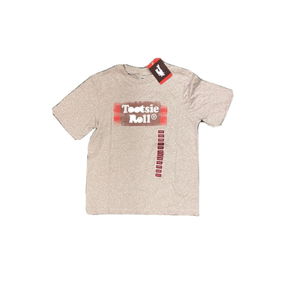 Tootsie Roll Boys Retro Logo T Shirt (Heather Tan, Small)