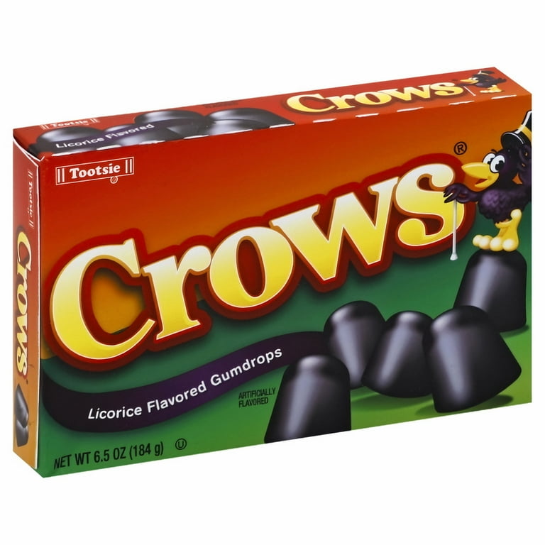Tootsie Roll Crows Licorice Flavored Gumdrops, Peanut Free, Gluten