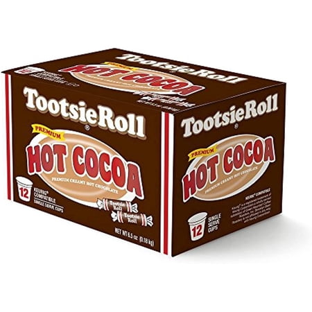 Tootsie Roll Hot Cocoa Flavored Single Serve Cups - 12 Count