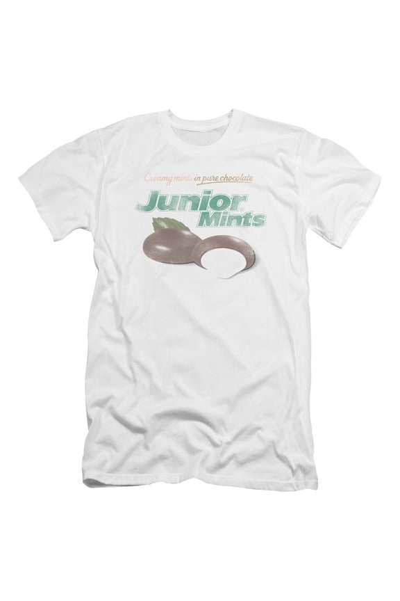Tootsie Roll - Junior Mints Logo - Premium Slim Fit Short Sleeve Shirt - Small