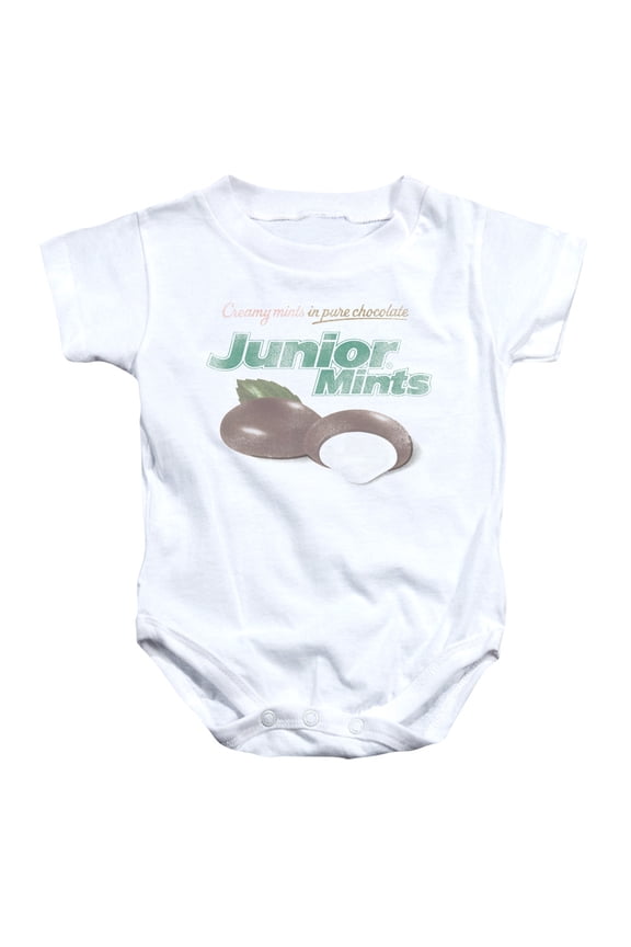 Tootsie Roll Junior Women's T-Shirt Mints Logo Infant Snapsuit Romper White 18Mos