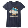thumbnail image 1 of Tootsie Roll Many Licks Navy Junior Women's T-Shirt, 1 of 2