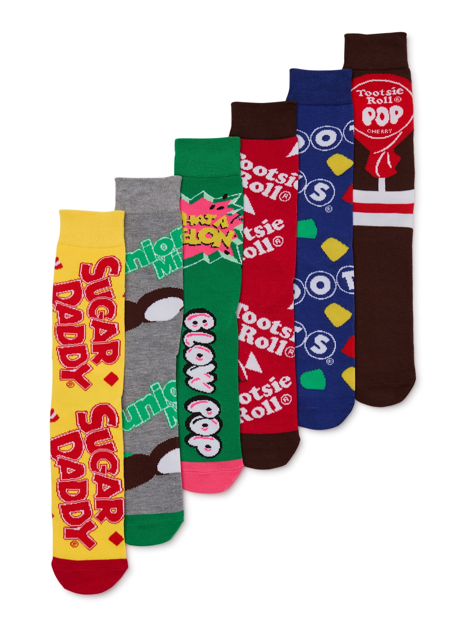 Tootsie Roll Men's Crew Socks, 6-Pack - Walmart.com