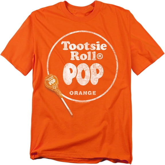 Tootsie Roll Men's Pop Logo T-shirt X-Large Orange