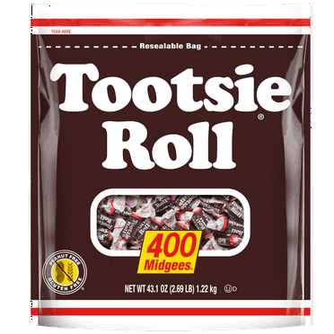 Tootsie Roll Midgees Chocolate Candy, 43.1 Oz (400 Pieces) - 2 Pack
