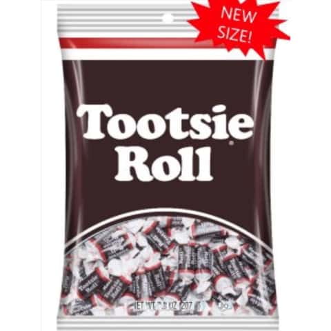 Tootsie Roll Midgees, Chocolate Candy ? 7.3 oz Peg Bag (Pack of 8)