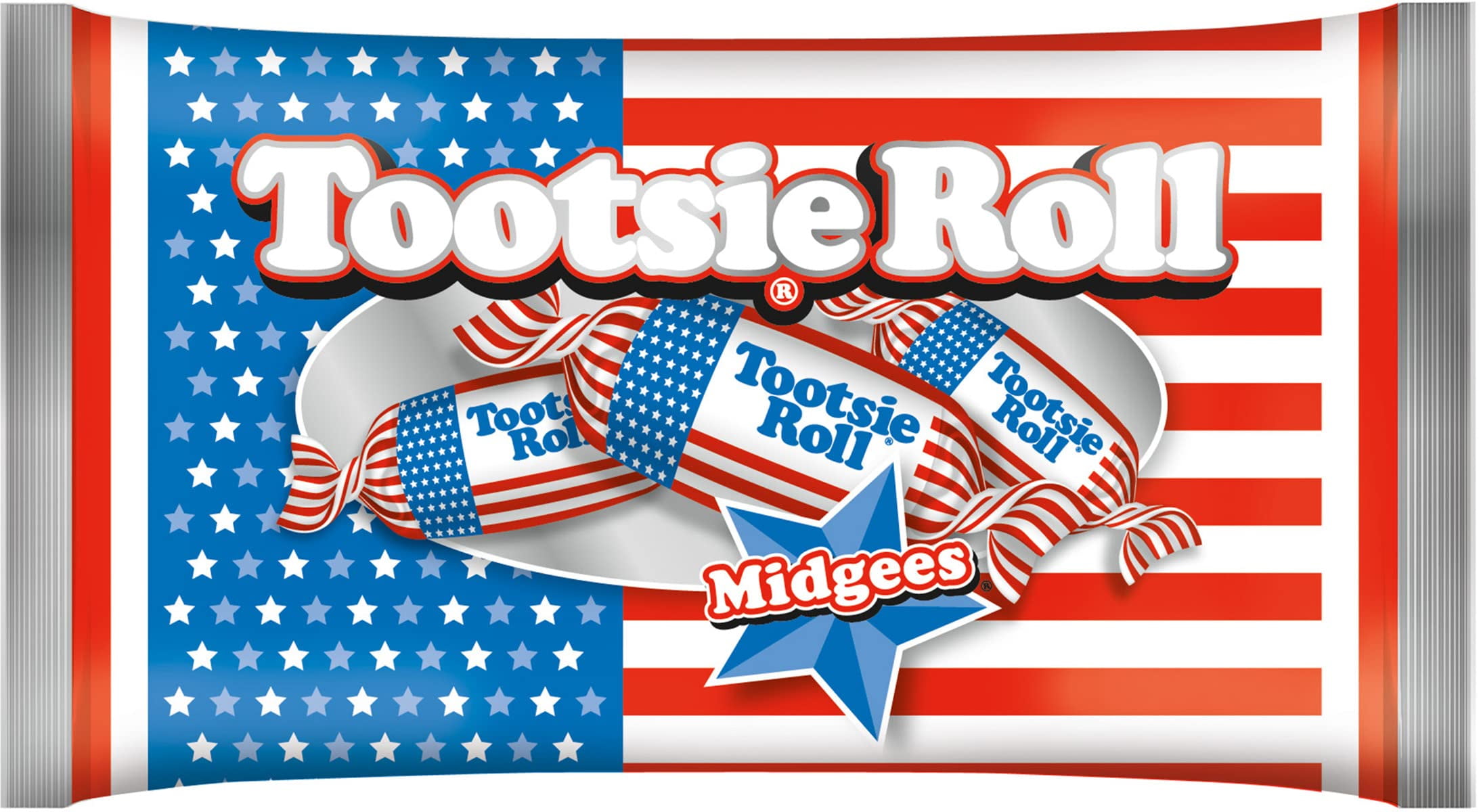 Tootsie Roll Midgees 11 Oz Bag Red White and Blue Pack