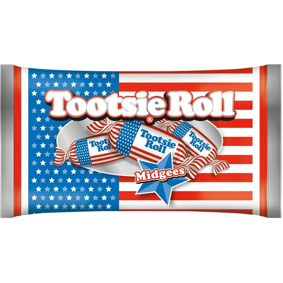 Tootsie Roll Midgees Flag, Red, White And Blue Packaging, 11 Oz. Bag