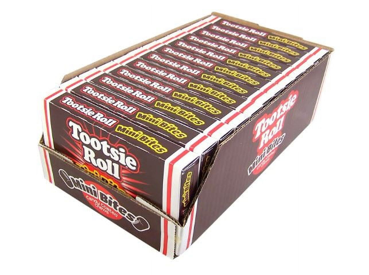 Tootsie Roll Mini Bites Candy Coated Chews Movie Theater Box, 3.5 oz (Case of 12)