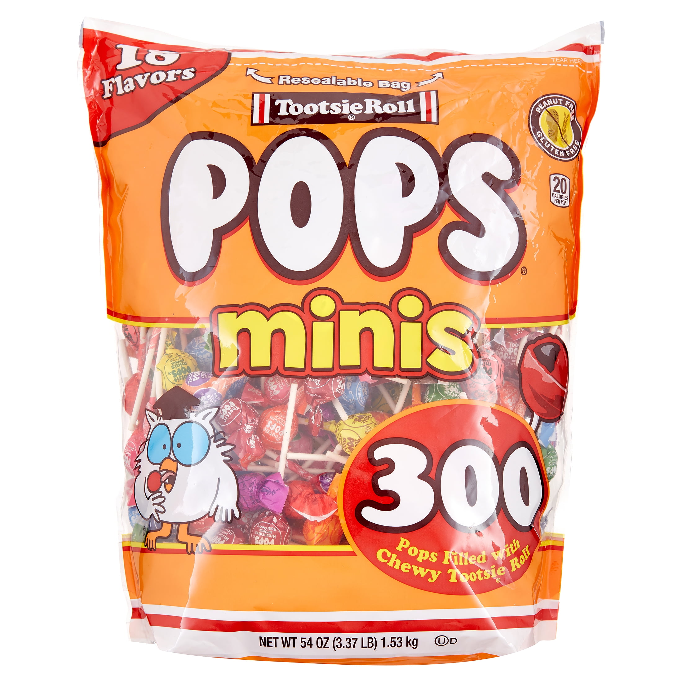 Tootsie Roll, Mini Tootsie Pops, 54 oz