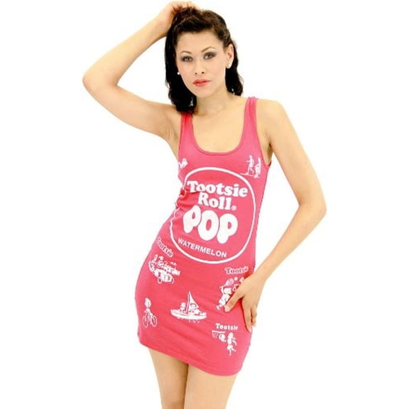 Life Clothing Tootsie Roll Pop Candy Cotton Tunic Tank Dress (Women's)