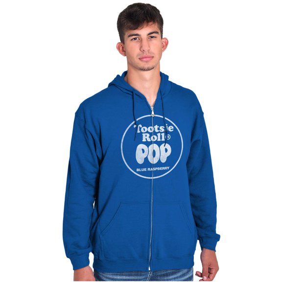 Tootsie Roll Pop Flavor Raspberry Zip Up Hoodie Men's Women's Brisco Brands X