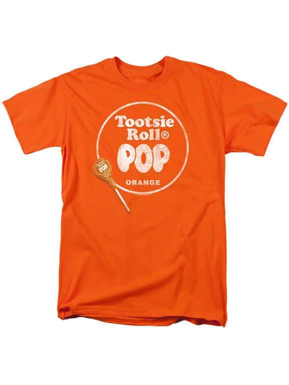 Tootsie Roll Men's Pop Logo T-shirt Medium Orange