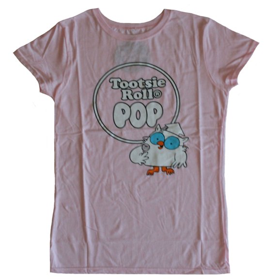 Tootsie Roll Pop Mr. Owl Junior Women's T-Shirt (Medium)