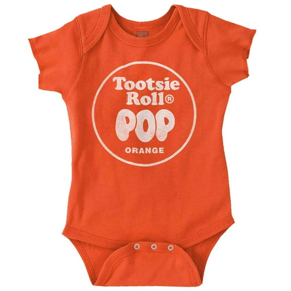 Tootsie Roll Pop Orange Flavor Romper Boys or Girls Infant Baby Brisco Brands 18M