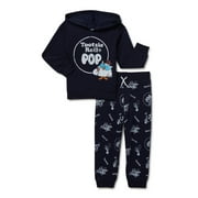 Tootsie Roll Pop Toddler Boy Fleece Hoodie Outfit Set, Sizes 12M-5T