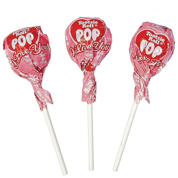 Tootsie Roll Pops Valentine Candy, 17 Pieces, Suckers & Lollipops