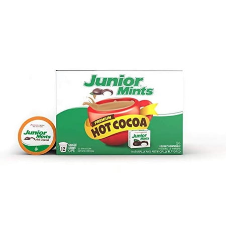Tootsie Roll Single Serve Pods, Compatible with 2 Keurig, Junior Mints Hot Cocoa, 12 Count