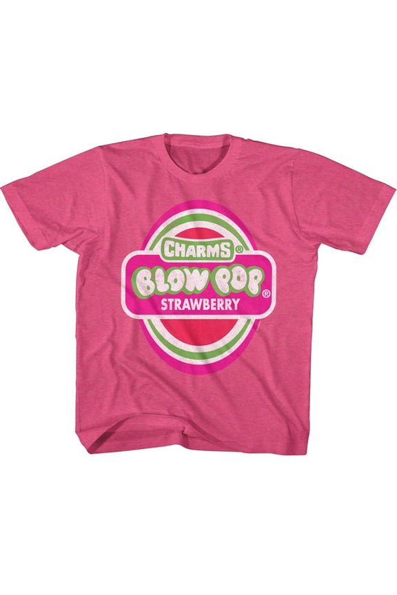 Tootsie Roll Sour Apple Blow Pop Vintage Hot Pink Youth S/S Tshirt Xs (5 6)