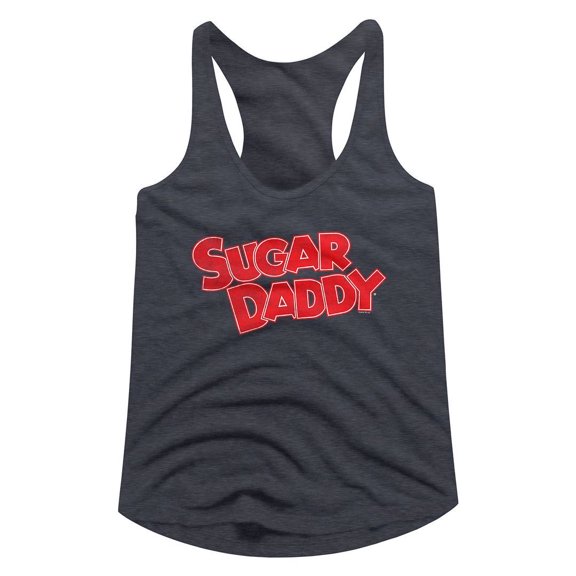 Tootsie Roll Sugar Daddy Navy Heather Women's Racerback Tank Top