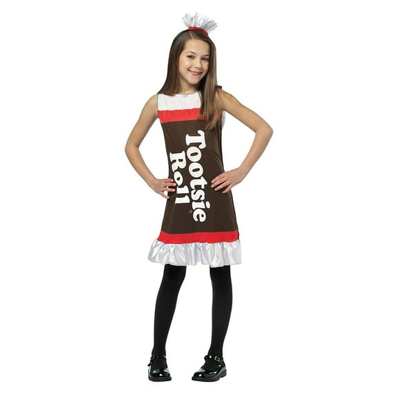 Tootsie Roll Tank Dress Child Halloween Costume, One Size, (7-10)