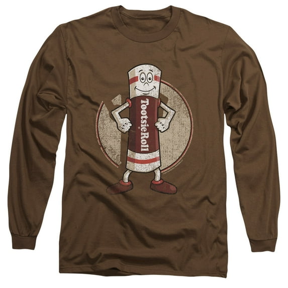 Tootsie Roll Tootsie Man Long Sleeve Adult 18/1 T-Shirt Coffee