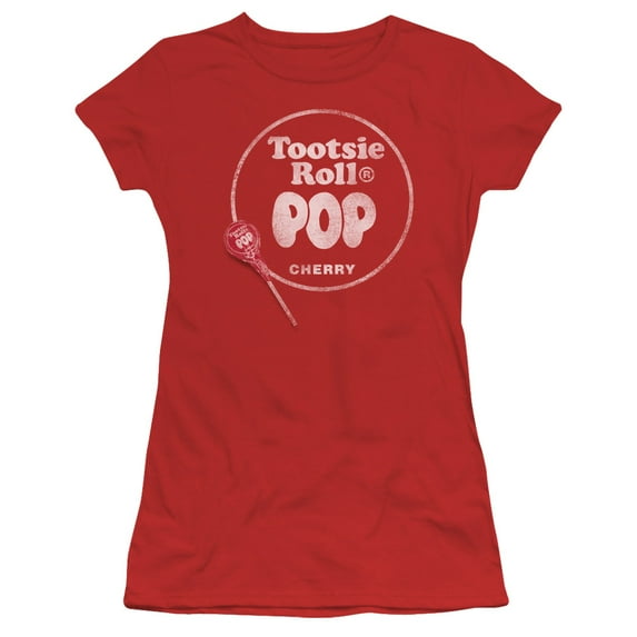 Tootsie Roll - Tootsie Roll Pop Logo - Juniors Teen Girls Cap Sleeve Shirt - X-Large