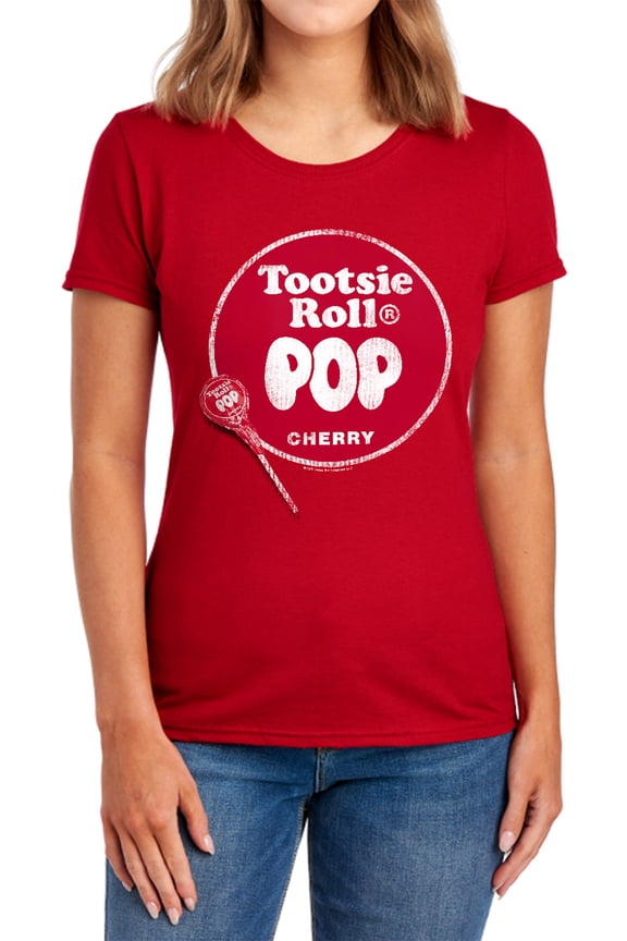 Tootsie Roll Tootsie Roll Pop Logo Women's T Shirt (2X-Large) Red
