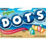Tootsie Roll Tropical Dots, Tropical Flavored Peanut Free Gum Drops, 6.5 oz
