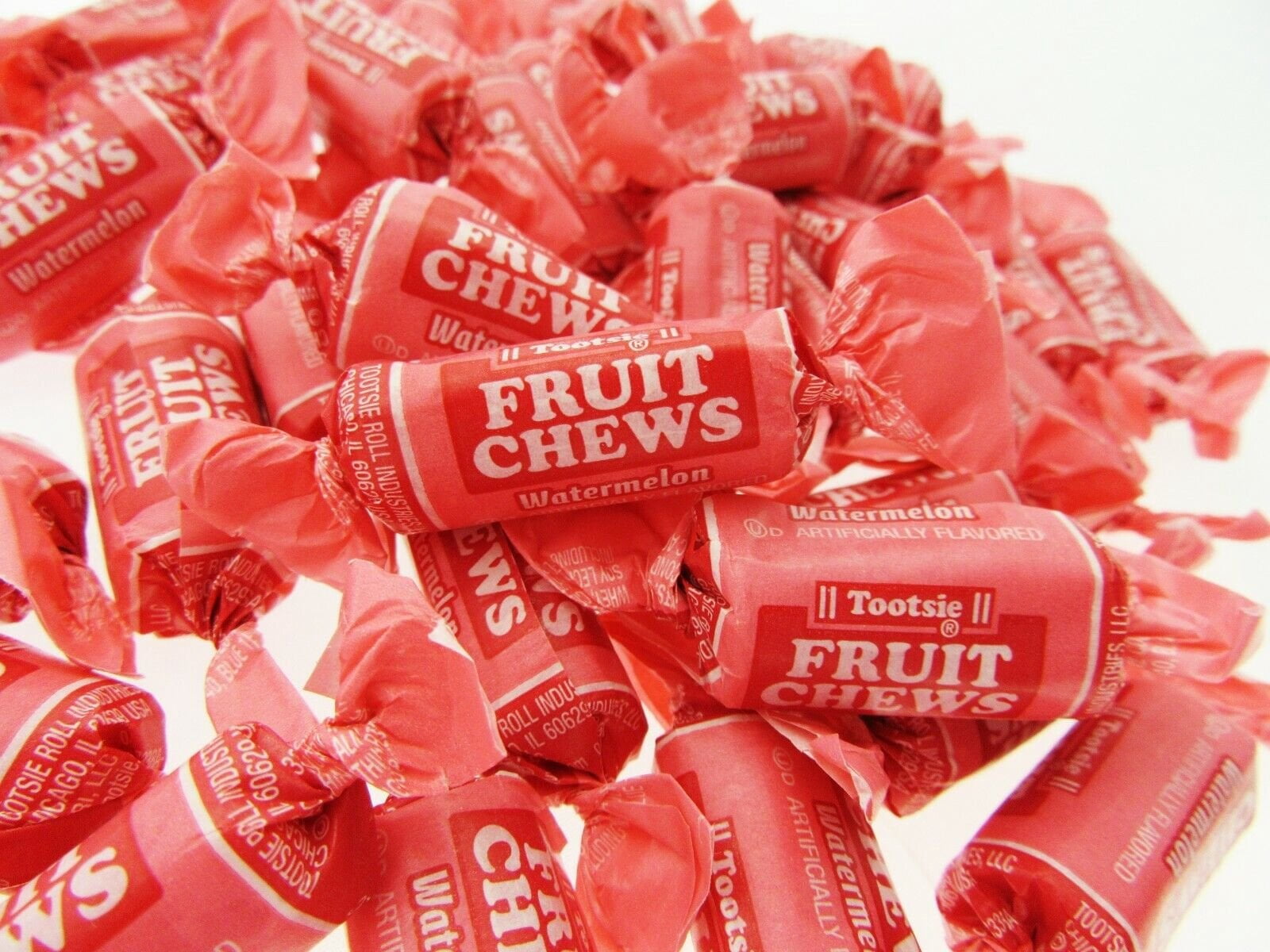 Tootsie Roll Watermelon 8oz Fruit Chews – NEW FLAVOR, Half Pound Bag, Peanut Free, USA Made
