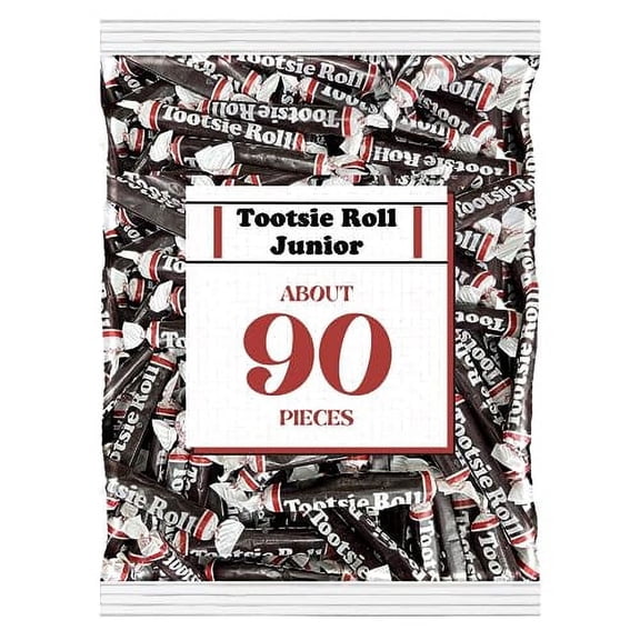 Tootsie Rolls Bulk Tootsie Roll Juniors Individually Wrapped Chewy Taffy Candy, Bulk Tootsie Rolls Candy Pack, Tootsie Rolls Individually Wrapped, Kosher Candy (2 Pound)