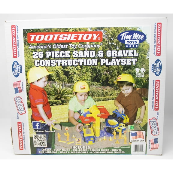 Tootsietoy 26 Pcs Sand & Gravel Construction Playset
